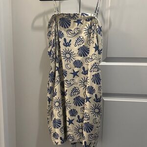 Nautical Print Blue and Cream Dress